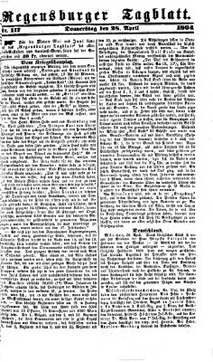 Regensburger Tagblatt Donnerstag 28. April 1864