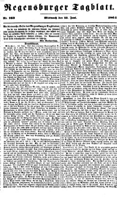 Regensburger Tagblatt Mittwoch 15. Juni 1864