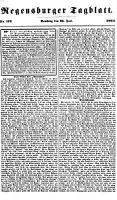 Regensburger Tagblatt Samstag 25. Juni 1864