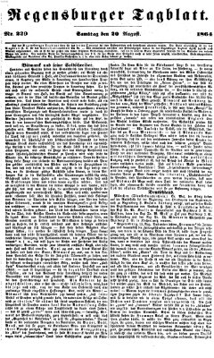 Regensburger Tagblatt Samstag 20. August 1864