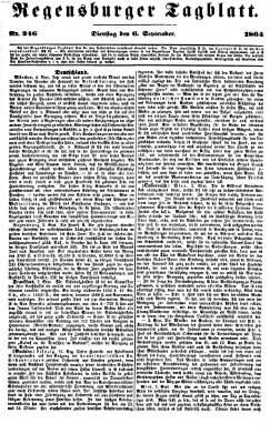 Regensburger Tagblatt Dienstag 6. September 1864