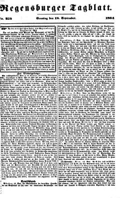 Regensburger Tagblatt Sonntag 18. September 1864