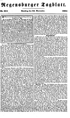 Regensburger Tagblatt Samstag 24. September 1864