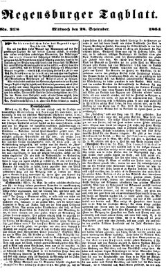 Regensburger Tagblatt Mittwoch 28. September 1864