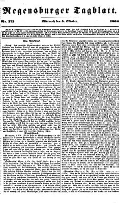 Regensburger Tagblatt Mittwoch 5. Oktober 1864