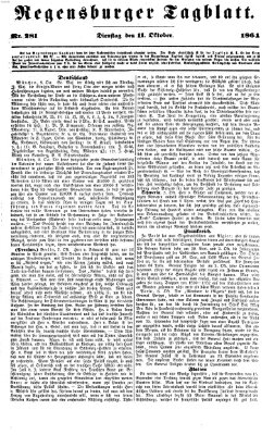 Regensburger Tagblatt Dienstag 11. Oktober 1864