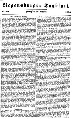 Regensburger Tagblatt Freitag 28. Oktober 1864