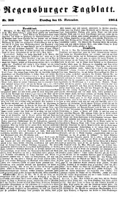 Regensburger Tagblatt Dienstag 15. November 1864