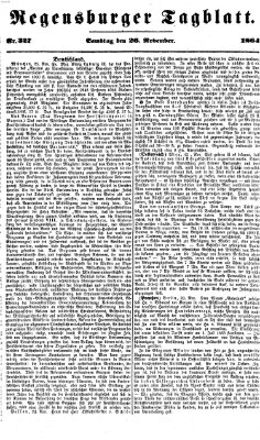 Regensburger Tagblatt Samstag 26. November 1864