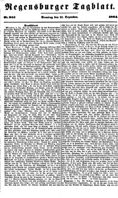 Regensburger Tagblatt Sonntag 11. Dezember 1864