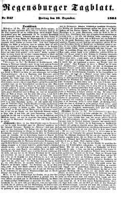 Regensburger Tagblatt Freitag 16. Dezember 1864