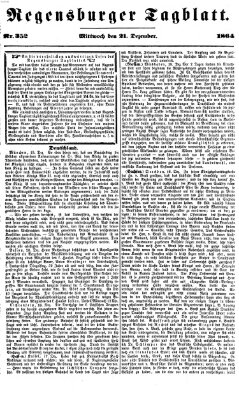 Regensburger Tagblatt Mittwoch 21. Dezember 1864