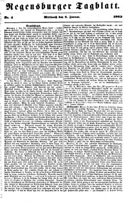 Regensburger Tagblatt Mittwoch 4. Januar 1865