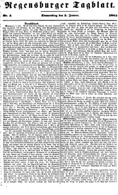 Regensburger Tagblatt Donnerstag 5. Januar 1865