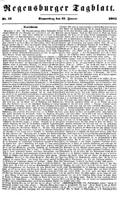 Regensburger Tagblatt Donnerstag 12. Januar 1865