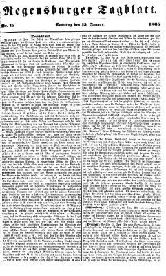 Regensburger Tagblatt Sonntag 15. Januar 1865