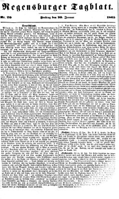 Regensburger Tagblatt Freitag 20. Januar 1865