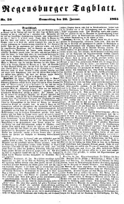 Regensburger Tagblatt Donnerstag 26. Januar 1865