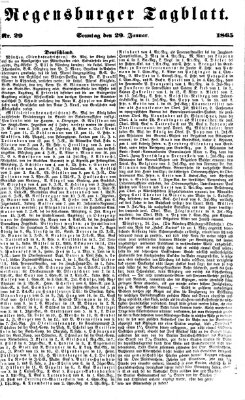 Regensburger Tagblatt Sonntag 29. Januar 1865