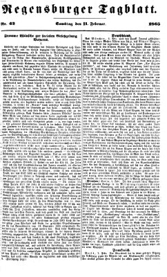 Regensburger Tagblatt Samstag 11. Februar 1865