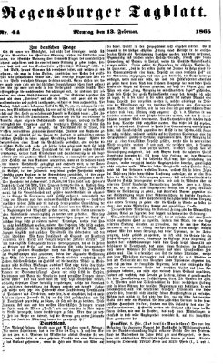 Regensburger Tagblatt Montag 13. Februar 1865