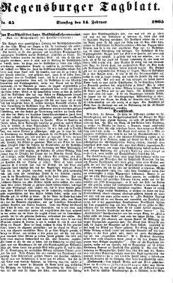 Regensburger Tagblatt Dienstag 14. Februar 1865