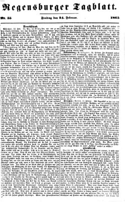 Regensburger Tagblatt Freitag 24. Februar 1865