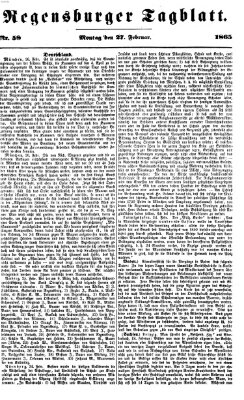 Regensburger Tagblatt Montag 27. Februar 1865