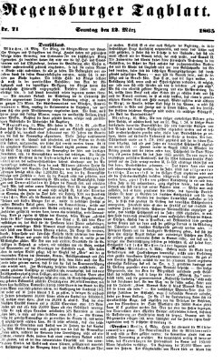 Regensburger Tagblatt Sonntag 12. März 1865