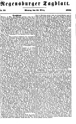 Regensburger Tagblatt Montag 13. März 1865