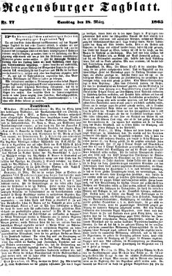 Regensburger Tagblatt Samstag 18. März 1865