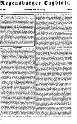 Regensburger Tagblatt Sonntag 19. März 1865