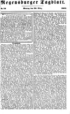 Regensburger Tagblatt Montag 20. März 1865