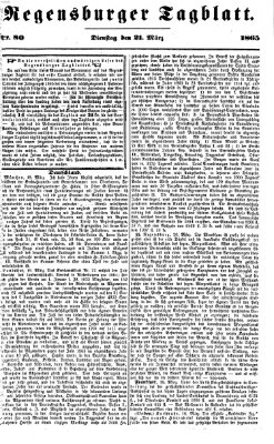 Regensburger Tagblatt Dienstag 21. März 1865