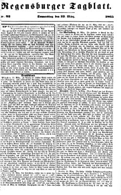 Regensburger Tagblatt Donnerstag 23. März 1865