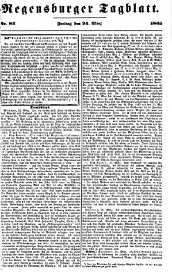 Regensburger Tagblatt Freitag 24. März 1865