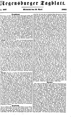 Regensburger Tagblatt Mittwoch 19. April 1865