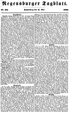 Regensburger Tagblatt Donnerstag 11. Mai 1865