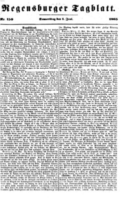 Regensburger Tagblatt Donnerstag 1. Juni 1865