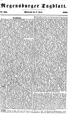 Regensburger Tagblatt Mittwoch 7. Juni 1865