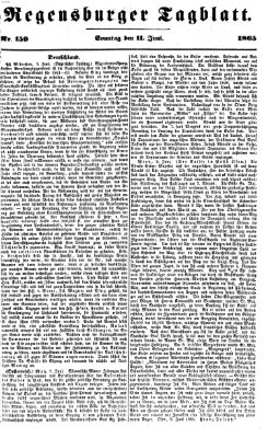 Regensburger Tagblatt Sonntag 11. Juni 1865