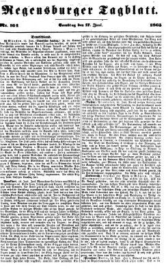 Regensburger Tagblatt Samstag 17. Juni 1865