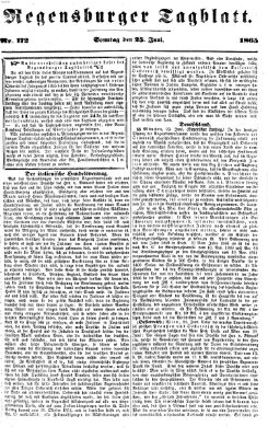 Regensburger Tagblatt Sonntag 25. Juni 1865