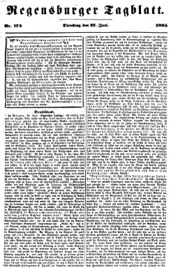 Regensburger Tagblatt Dienstag 27. Juni 1865