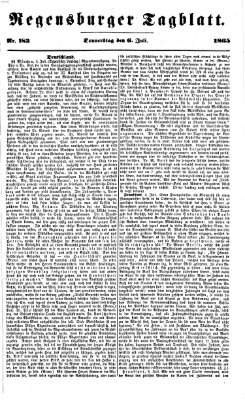 Regensburger Tagblatt Donnerstag 6. Juli 1865