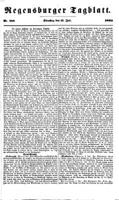 Regensburger Tagblatt Dienstag 11. Juli 1865