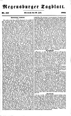 Regensburger Tagblatt Mittwoch 12. Juli 1865