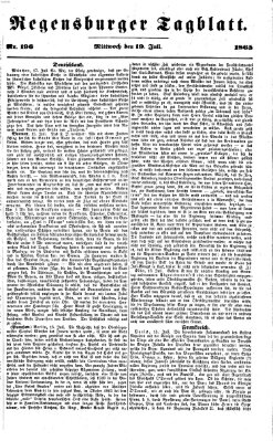 Regensburger Tagblatt Mittwoch 19. Juli 1865