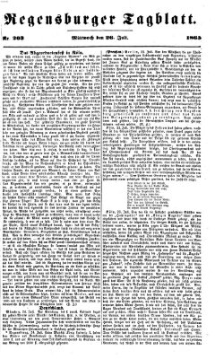 Regensburger Tagblatt Mittwoch 26. Juli 1865