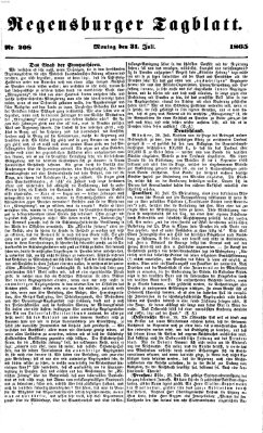 Regensburger Tagblatt Montag 31. Juli 1865